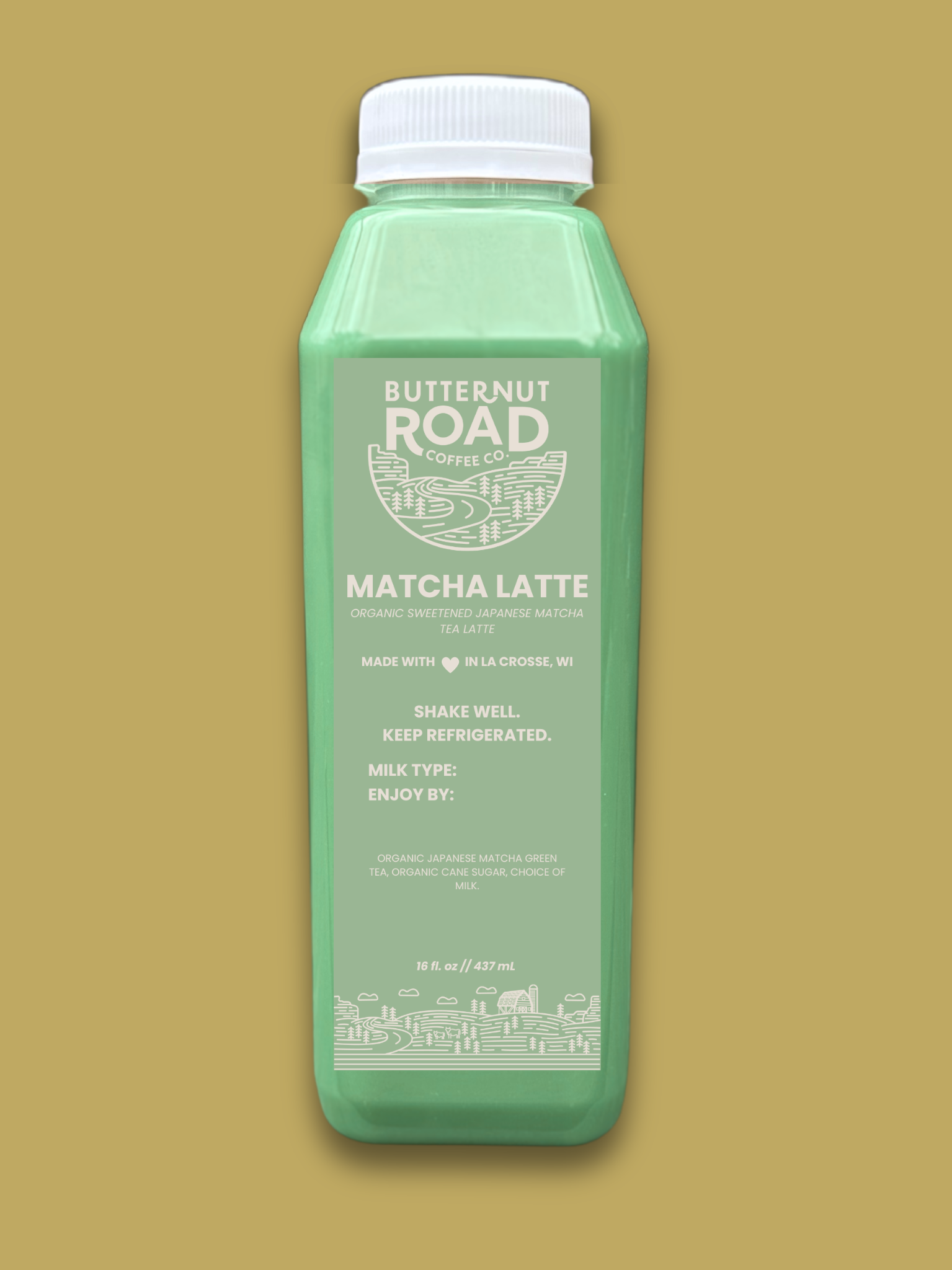 Bottled Matcha Tea Latte Butternut Road Coffee Co. Pop Ups!